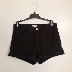 H&M Black Jean Shorts